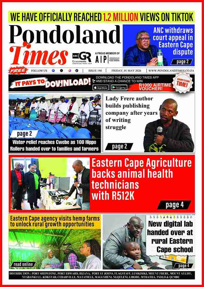 best newspaper front page community newspapers in eastern cape issue 198 of pondoland times 11zon